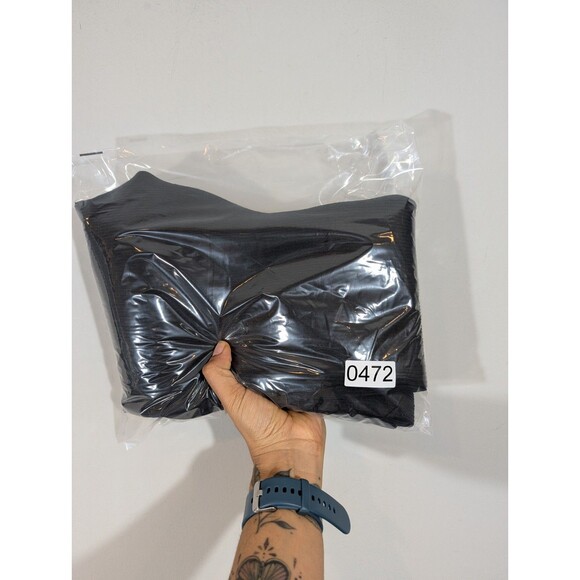 Dazy Womens Black V-Neck Knit Maxi Dress Sz XL Capsule Minimalist Gothic Classic - Picture 7 of 7